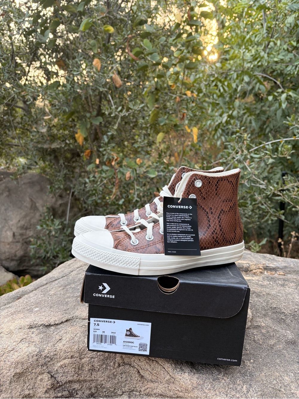 Classic Chucks - Brown Snake Skin Pattern